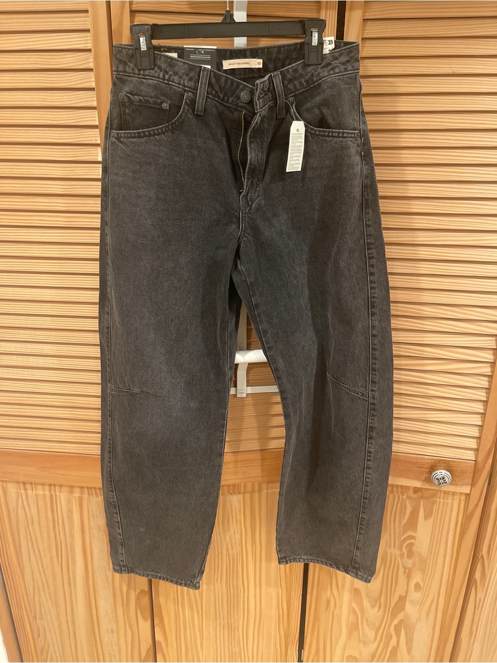 Women’s Black Washed baggy dad barrel Jeans